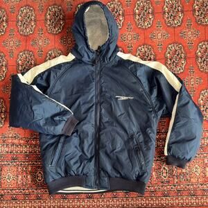 Speedo Sport Systems Insulated Hooded Men’s M Dark Blue Jacket Zip Front